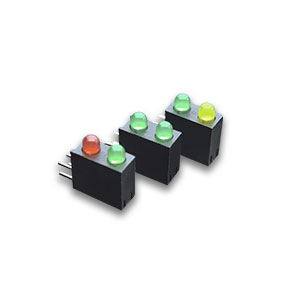 3mm带底座双孔双灯holder led